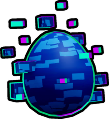 Glitch Cyan Egg